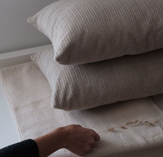 Almofada Bege Tramada